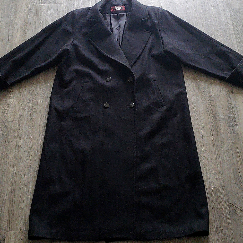 Plus size 16W women's wool dress coat